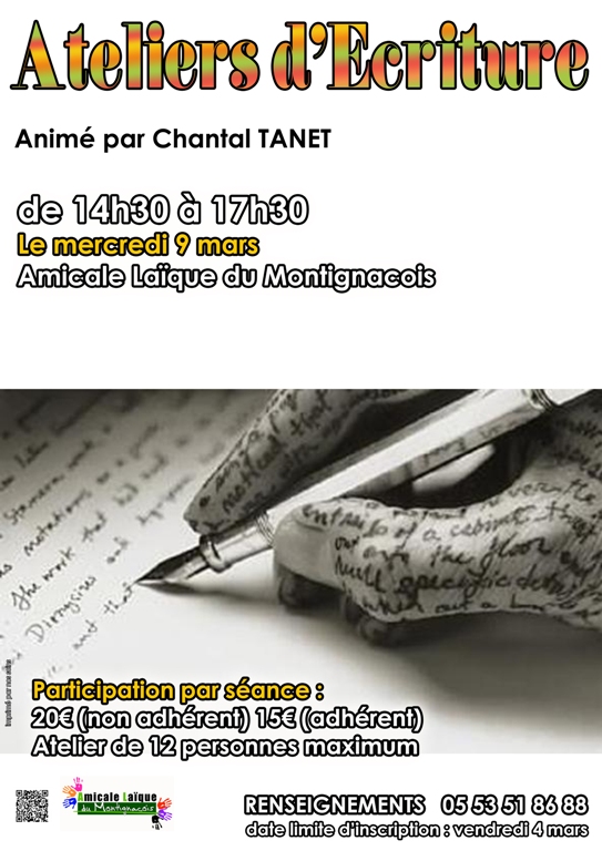 atelier ecritures A3 9 mars